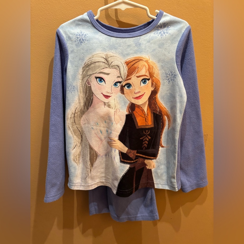 Disney Frozen Girls Long Sleeve Top and Pants Pajama Sleep Set Size 6/6X - Picture 6 of 7